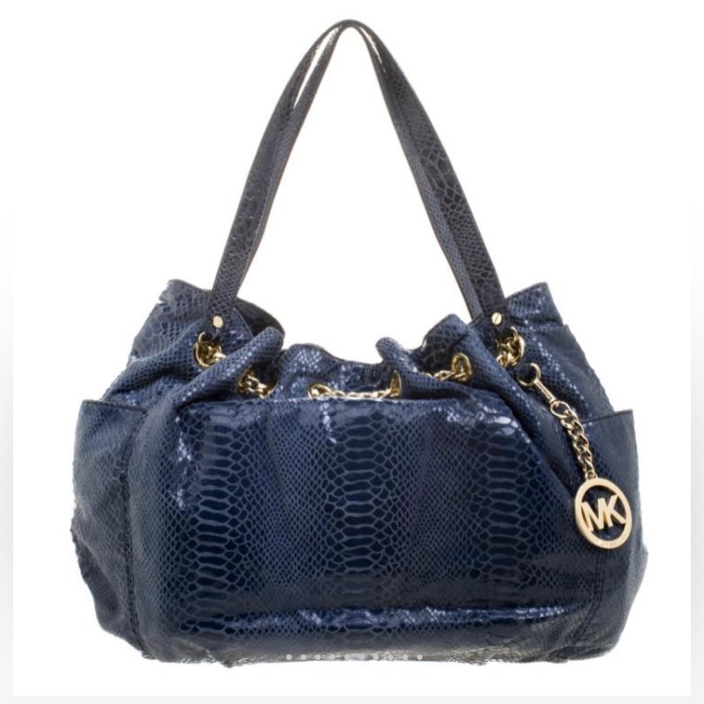 Michael Kors Python Embossed Leather Jet Set Chai… - image 1